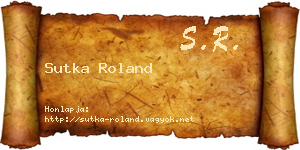 Sutka Roland névjegykártya