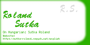 roland sutka business card